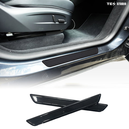 Tesla Model Y Juniper Door Sill Protector Door Sill Threshold Scuff Plate Trim Tesstudio? 4Pcs