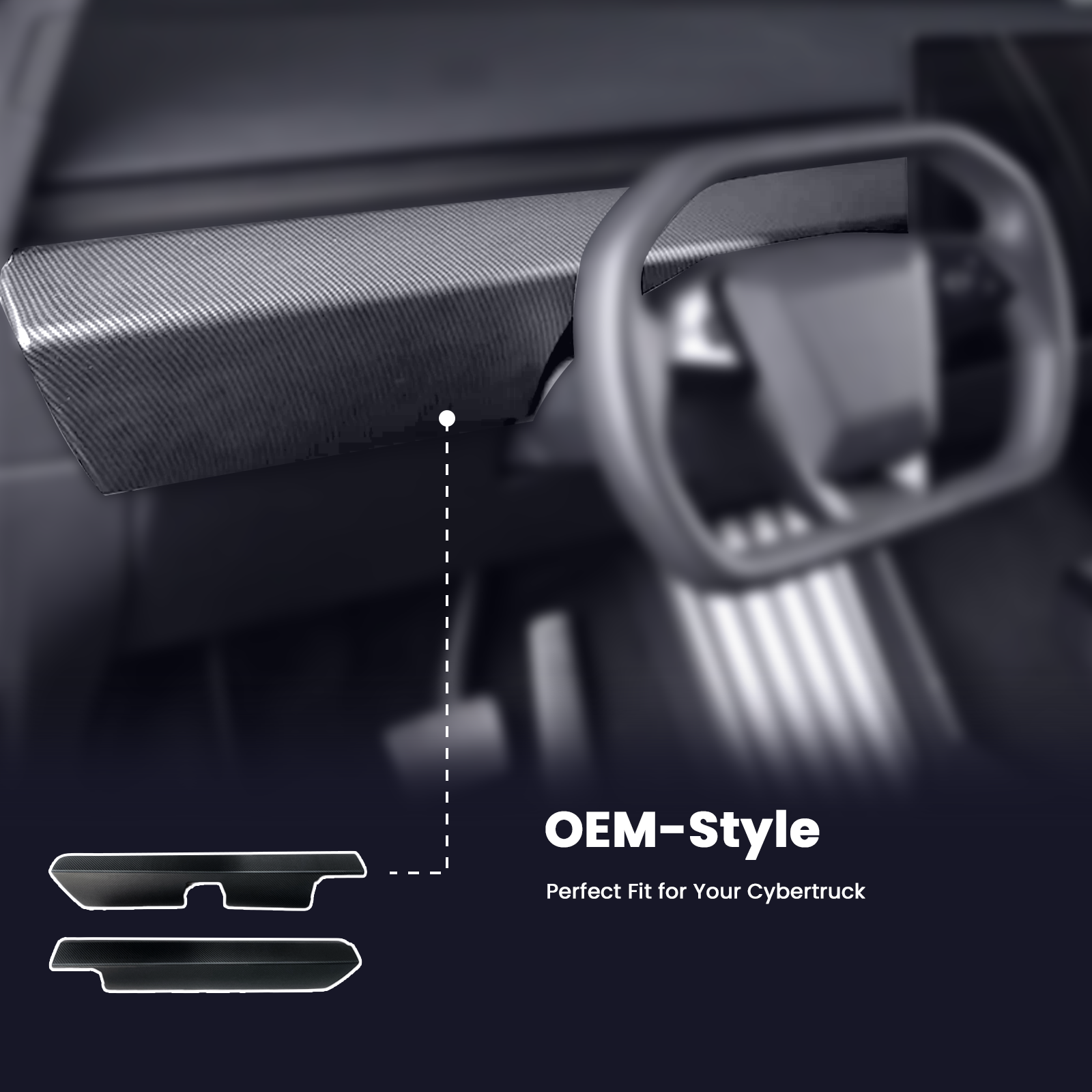 Tesla Accessories Real Carbon Fiber Cybertruck Dashboard Cover Panel Protection Cybertruck Interior Accessories Tesstudio?