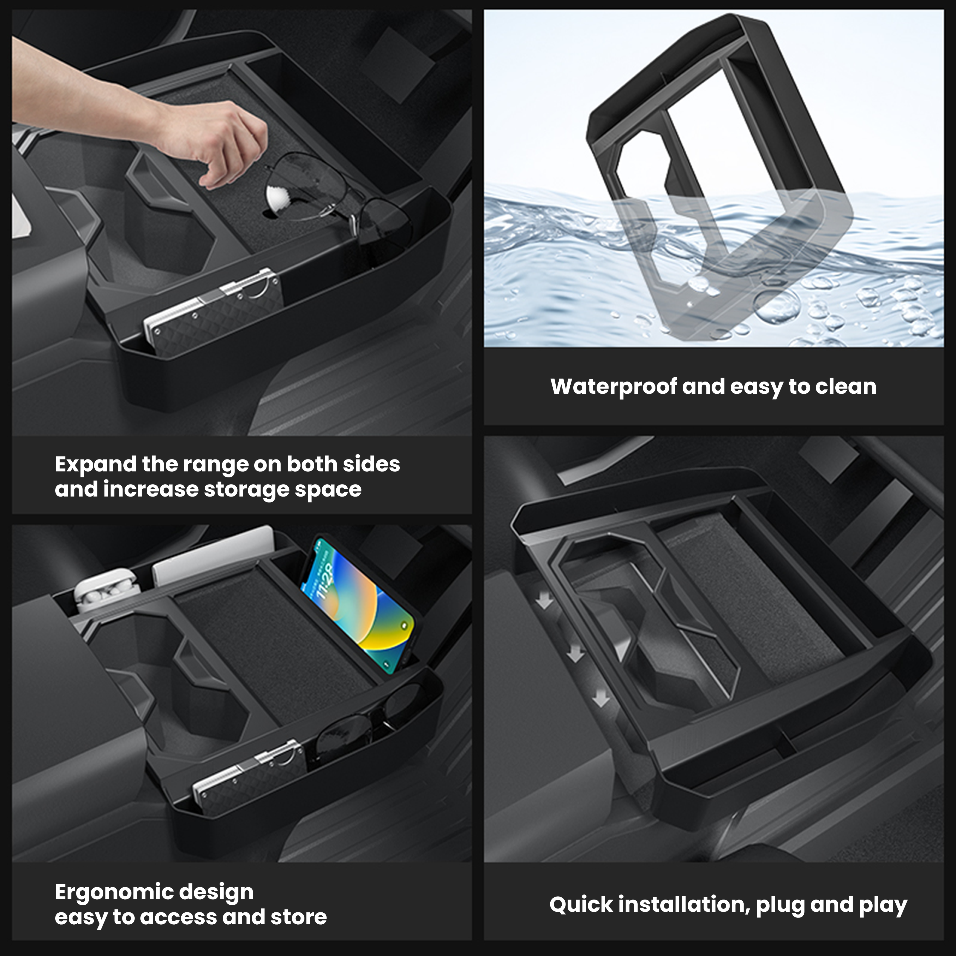 Tesla Cybertruck Center Console Interior Accessories Organizer Storage Cup Holder Tesstudio?