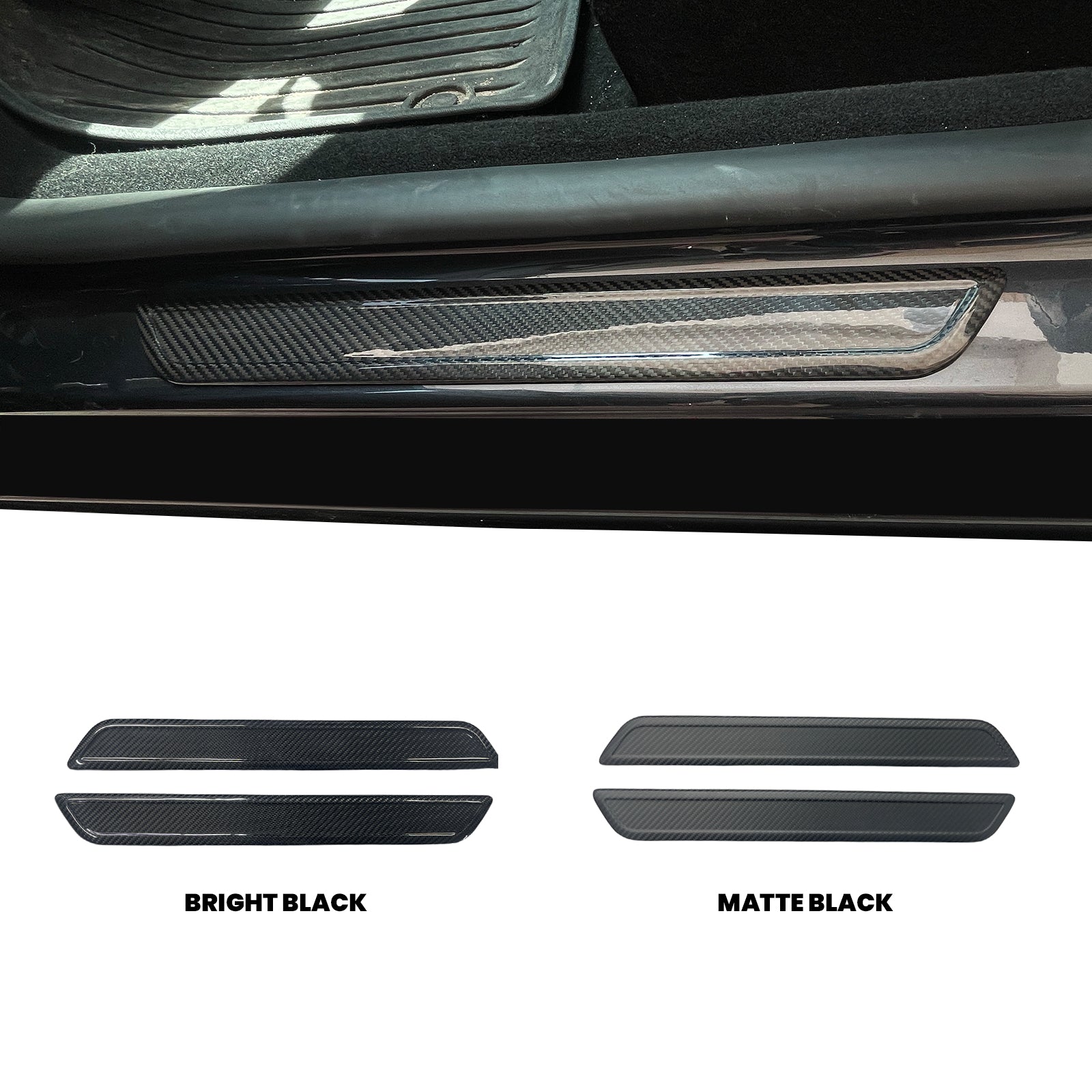 Tesla Model Y Juniper Door Sill Protector Door Sill Threshold Scuff Plate Trim Tesstudio? 4Pcs