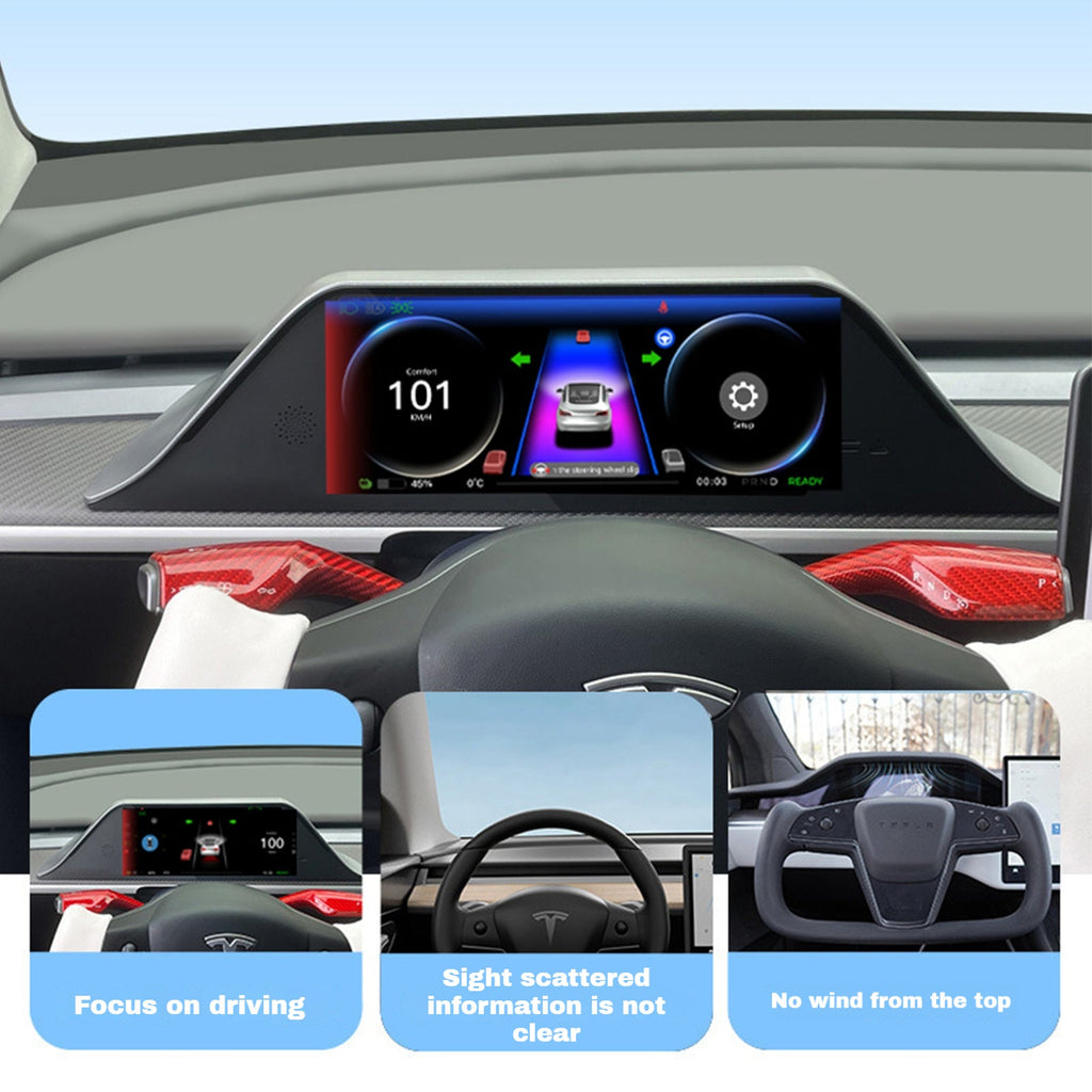 Tesstudio FY9-C Intelligent Dashboard Display Without Front Camera for Tesla Model 3/Y - Inspired by Model S/X Design