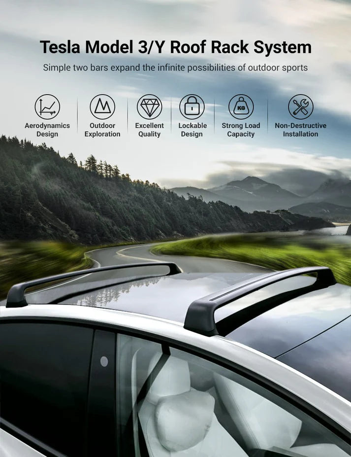 Tesla Model 3 Highland / Model Y ルーフラック（2本セット）