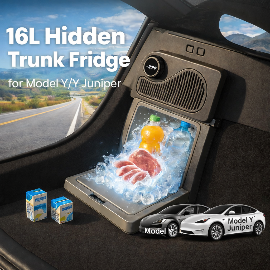 Tesstudio 16L Hidden Trunk Fridge for Tesla Model Y / Y Juniper