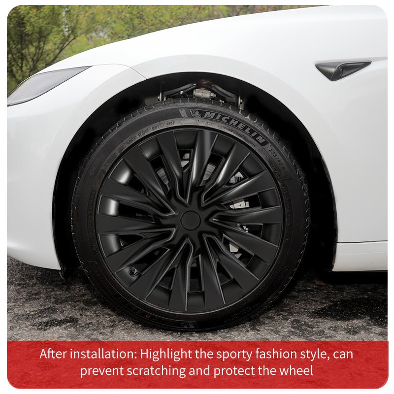 Tesla Model 3 Highland用 18インチ Xスタイルリムプロテクターハブキャップ（2023-2025年モデル）
