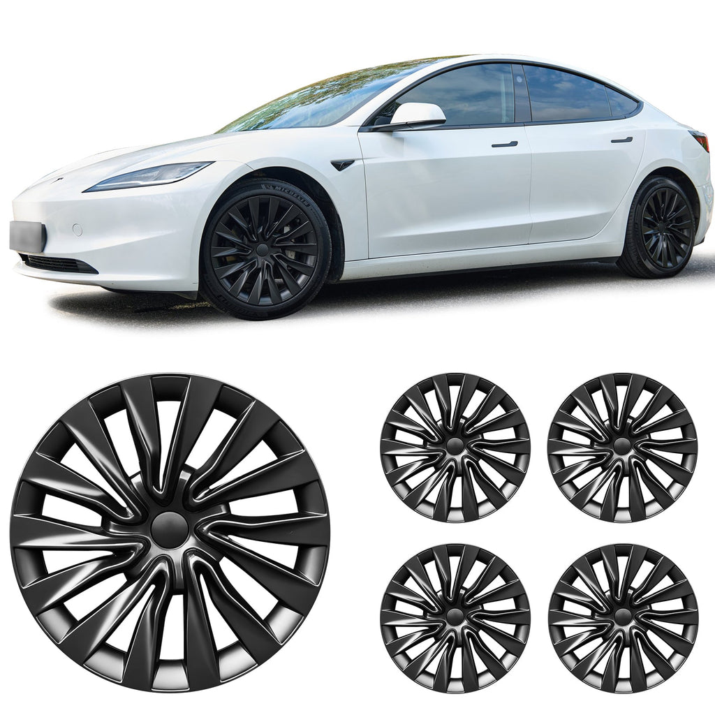 Tesla Model 3 Highland用 18インチ Xスタイルリムプロテクターハブキャップ（2023-2025年モデル）