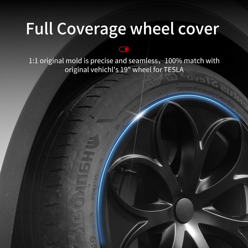ハブキャップ 19インチ ペタルスタイル ホイールカバー（2020-2024年式）Tesla Model Y用