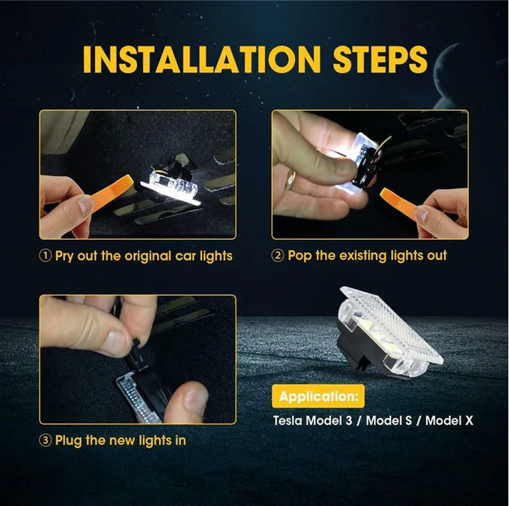 Model 3/Y/S/X用 フットウェルLEDライト