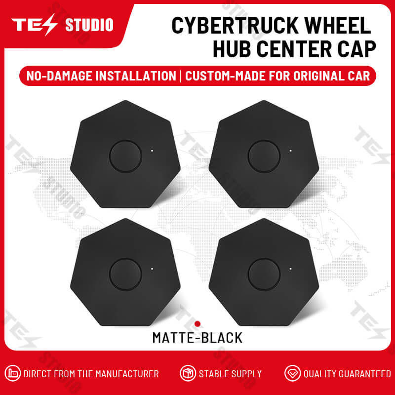 Tesstudio Center Hub Caps for Tesla Cybertruck (Set of 4) - 20 inch Wheel Covers