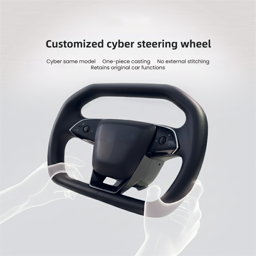 2025 2026 Premium Heated NAPPA Leather Cyberpack V2 Steering Wheel for Model 3 highland /Model Y Juniper