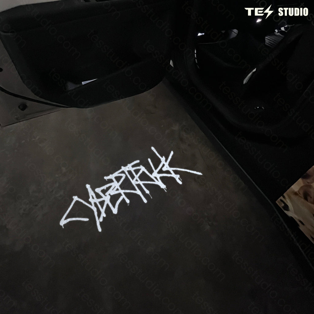 Tesla Cybertruck Projection Lights Door Step Light Tesstudio?-Cricut Friendly Cybertruck Logo