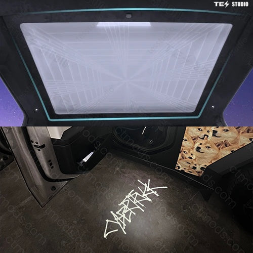 Starlight Dome with Colorful Roof Ambient Lighting for Cybertruck