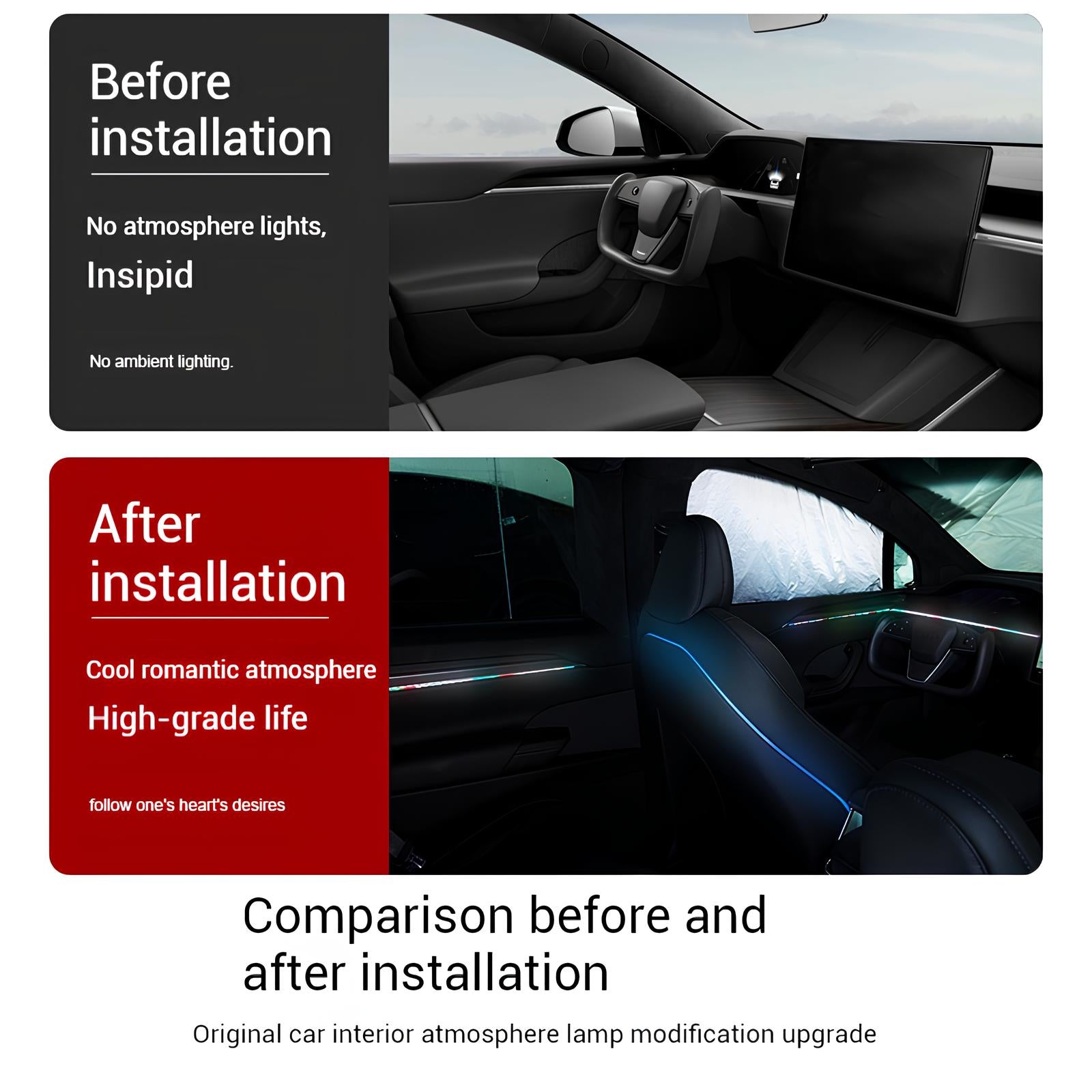 Tesla Model X Ambient Lighting Model X Laser Carving RGB Lighting Tesla Interior Accessories Tesstudio? (2022+ )
