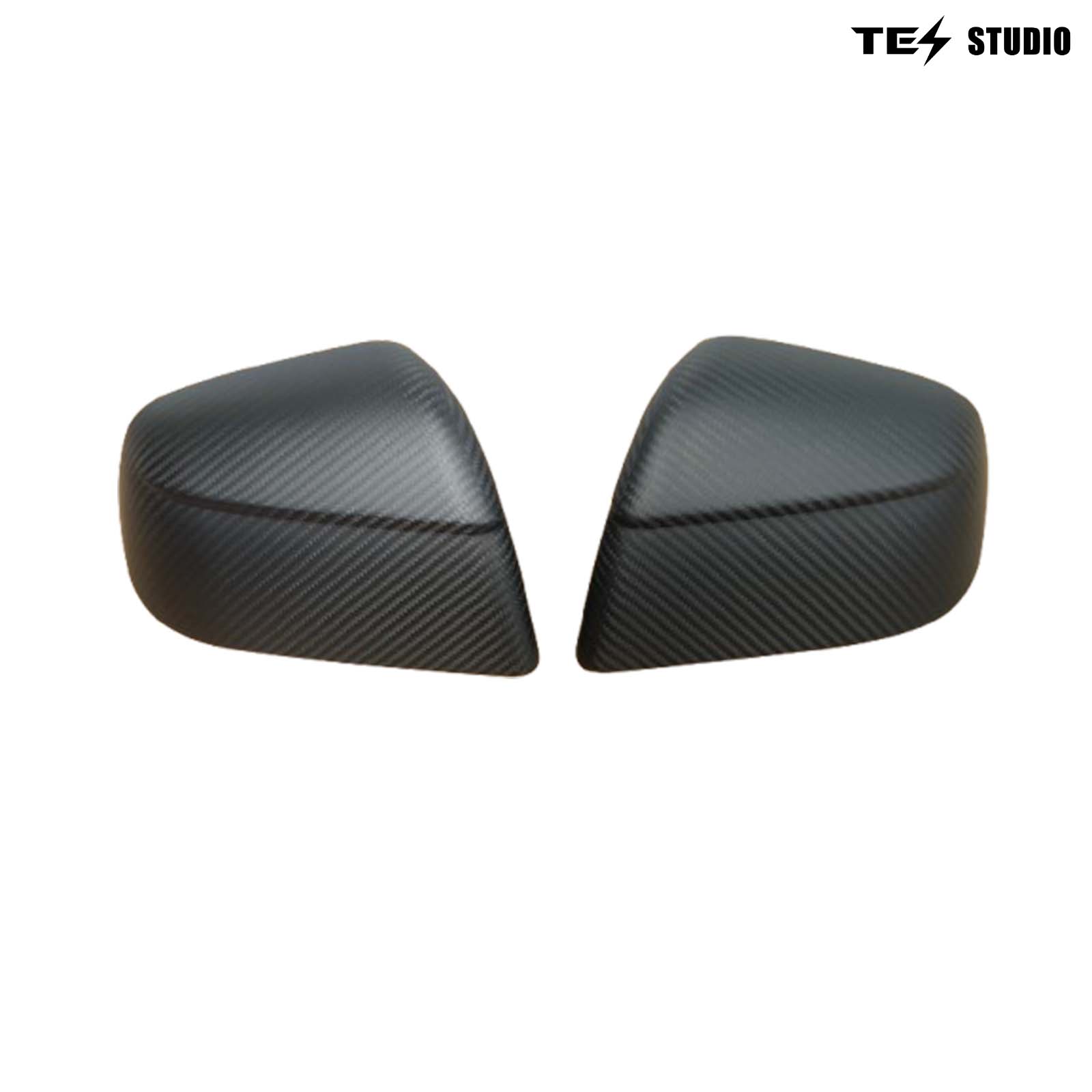 Tesstudio Carbon Fiber Side Mirror Caps for Tesla Model 3/Y & Model Y Juniper