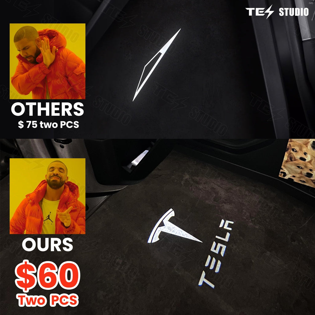 Tesla Accessories Welcome Puddle Lights Cybertruck Projector Door Step Light Interior Lights Bulbs Tesstudio?