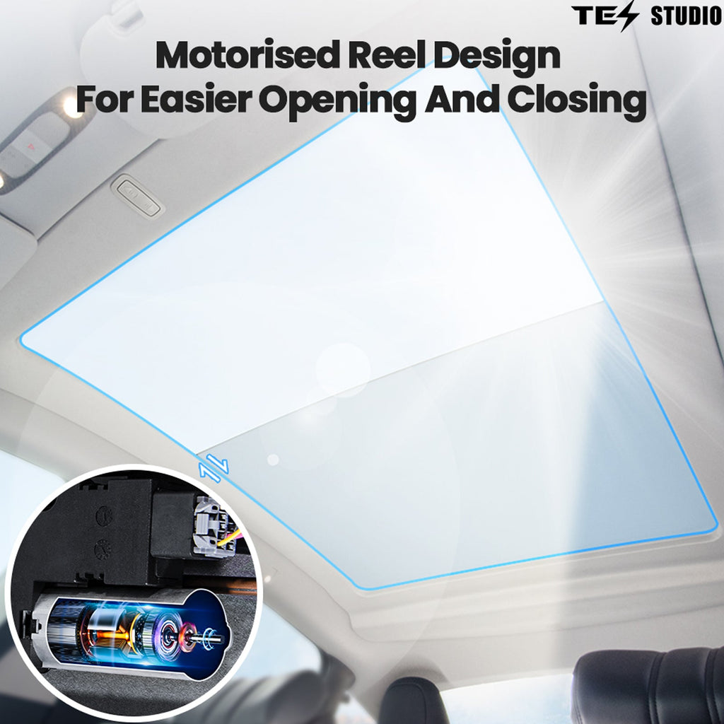 Tesla Model Y Sunshade Voice Control Electric Sunshade Model Y Power Sunshade Retractable Roof Shade Tesstudio?