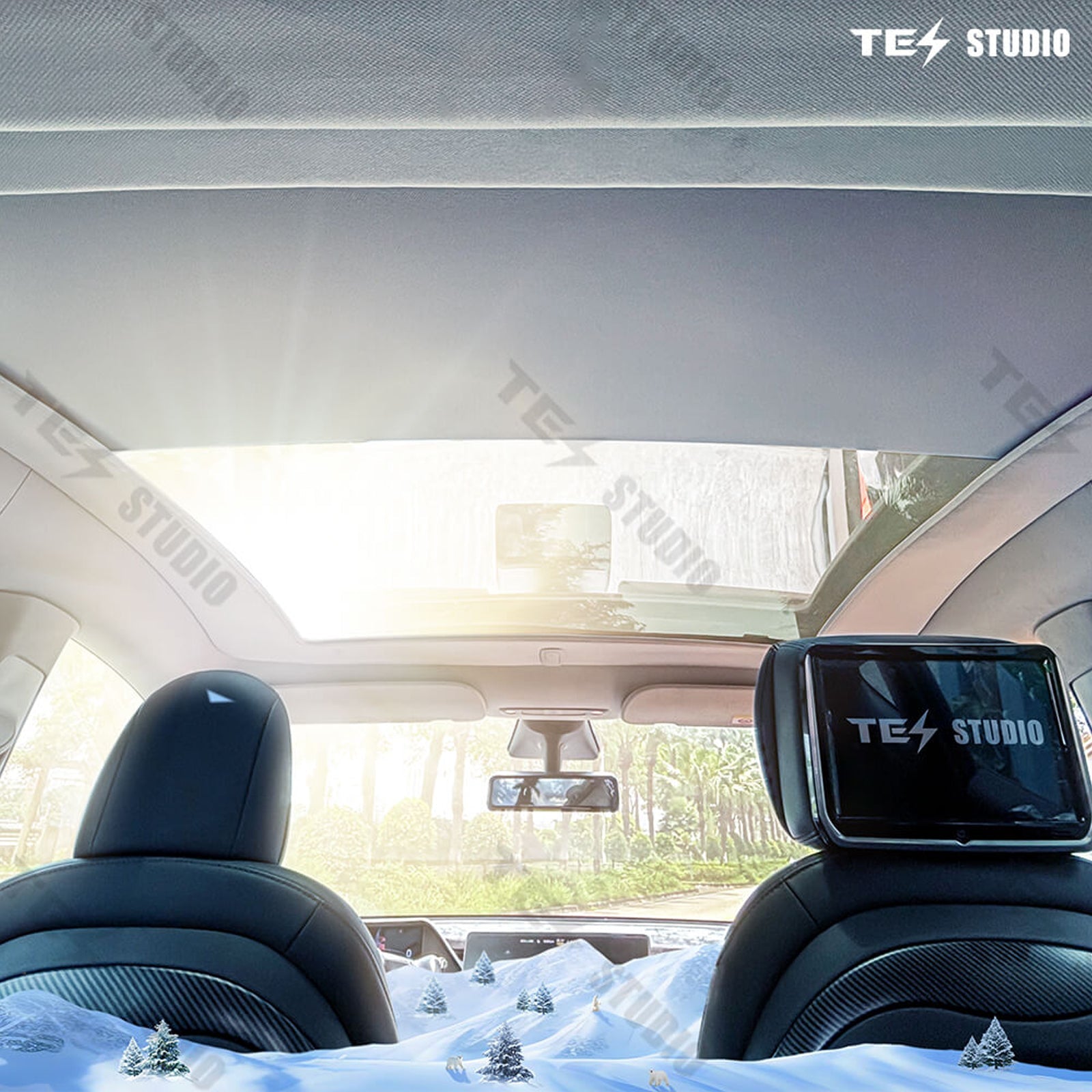 Tesla Model Y Sunshade Voice Control Electric Sunshade Model Y Power Sunshade Retractable Roof Shade Tesstudio?