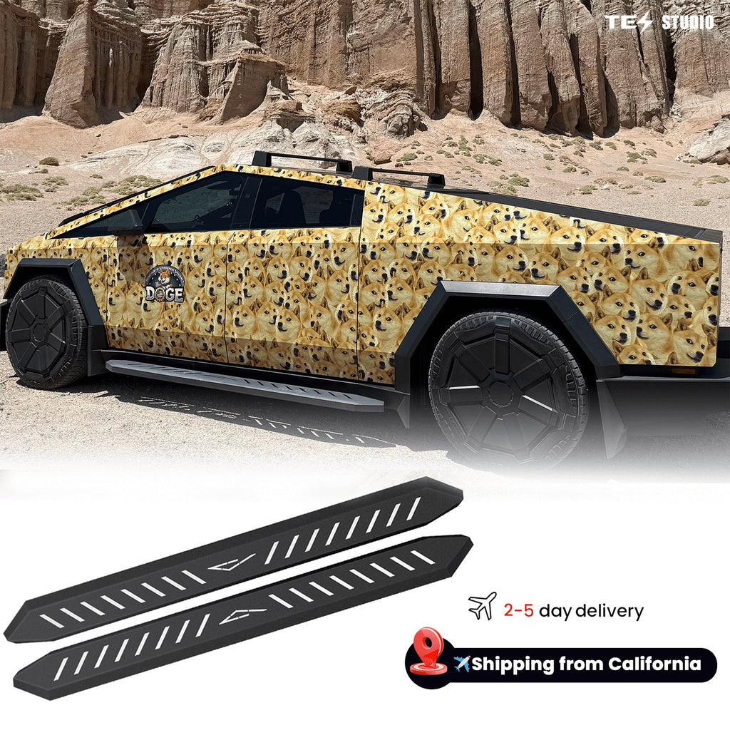 Tesla Cybertruck Running Boards Side Steps Exterior Brackets Nerf Bars Tesstudio?