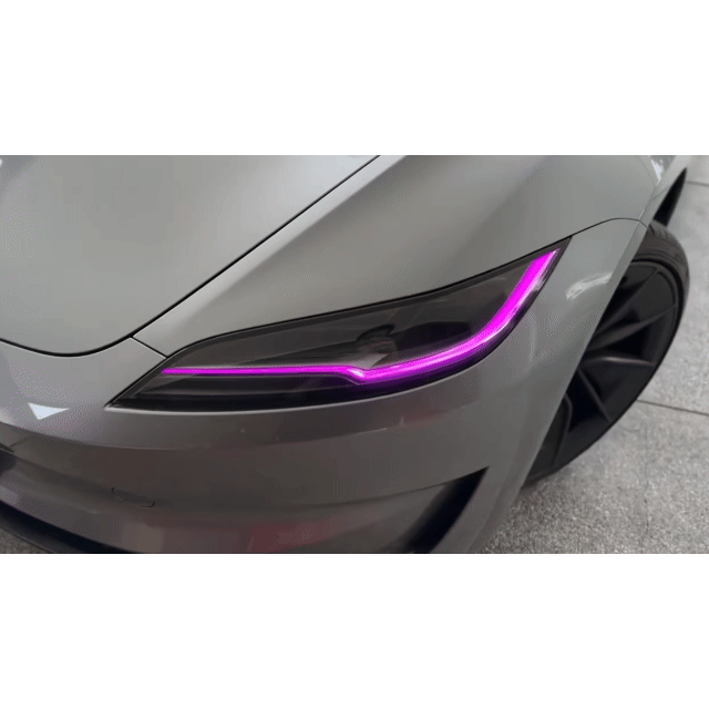 RGB Colorful Daytime Running Light DRL Boards Headlight for Tesla Model 3 Highland