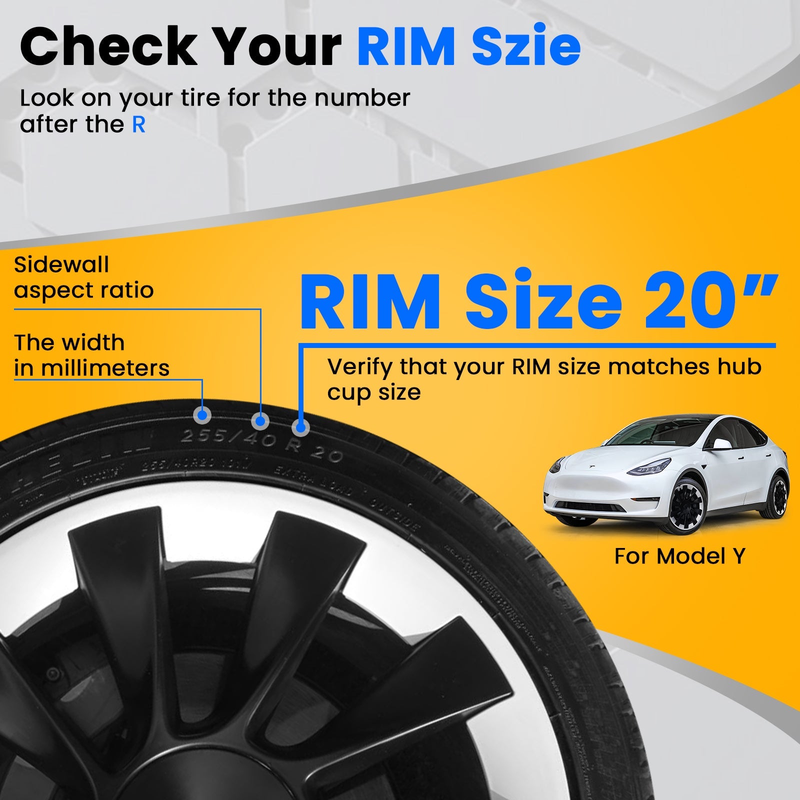 Wheel Hub Protection Ring 20 inch Wheels For Tesla Model Y /Model Y Juniper