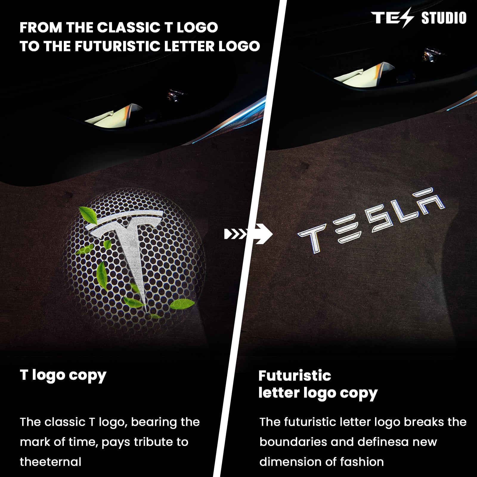 Tesla Dynamic Projection Lights Tesla Model Y Juniper Model 3/Y/S/X Welcome Lights Puddle Lights Tesstudio?