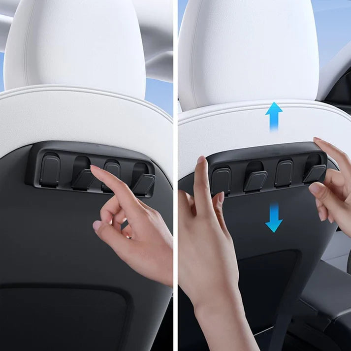 Hidden Seat Back Hooks for Model 3/Y