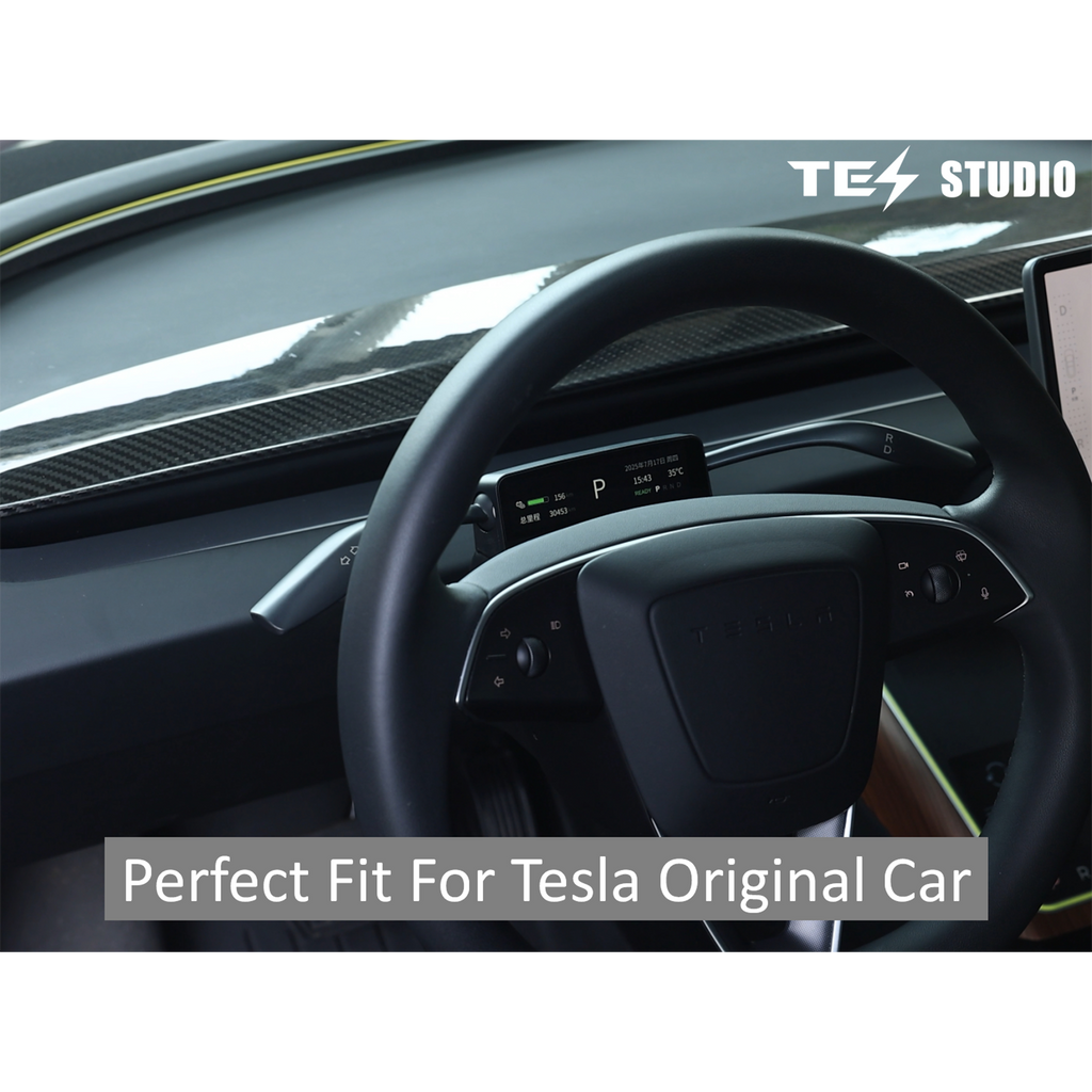 Turn Signal & Gear Shift Stalk With Mini Display For Tesla Model 3 Highland / Y Juniper - Tesstudio