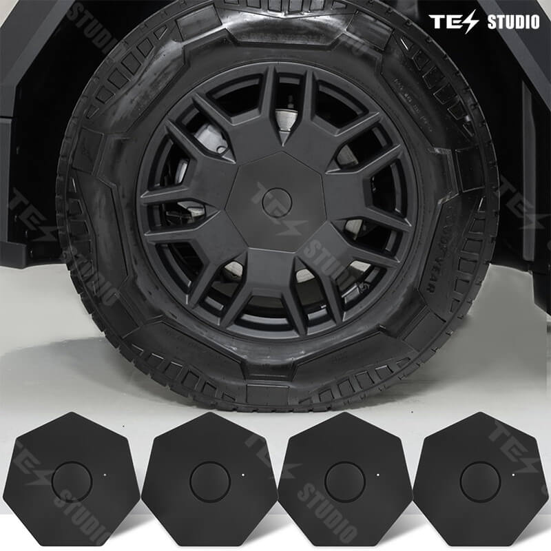 Tesstudio Center Hub Caps for Tesla Cybertruck (Set of 4) - 20 inch Wheel Covers