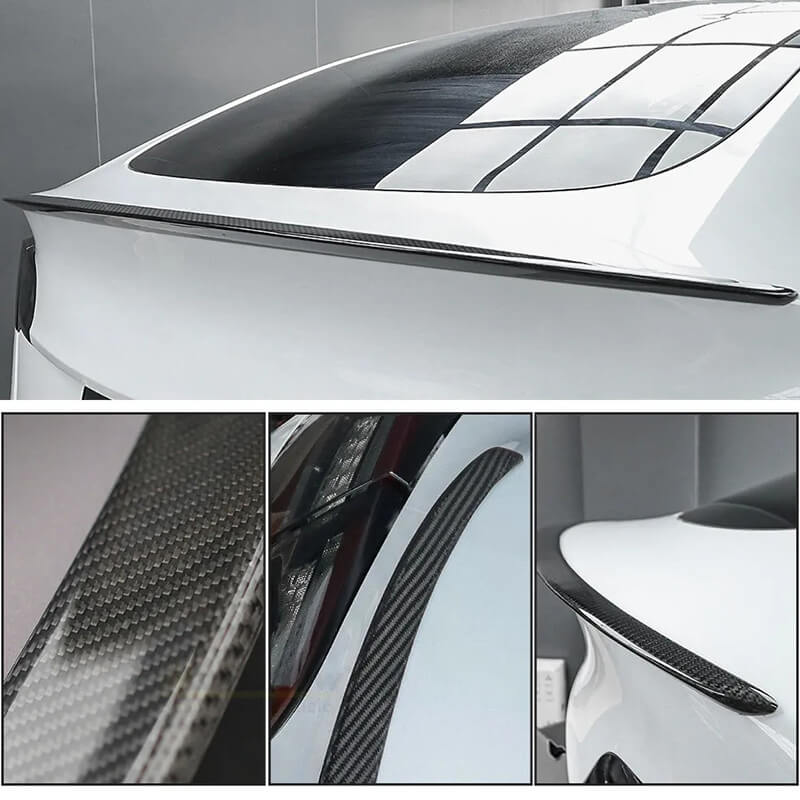 Real Carbon Fiber Rear Trunk Lip Spoiler For Model 3/Y