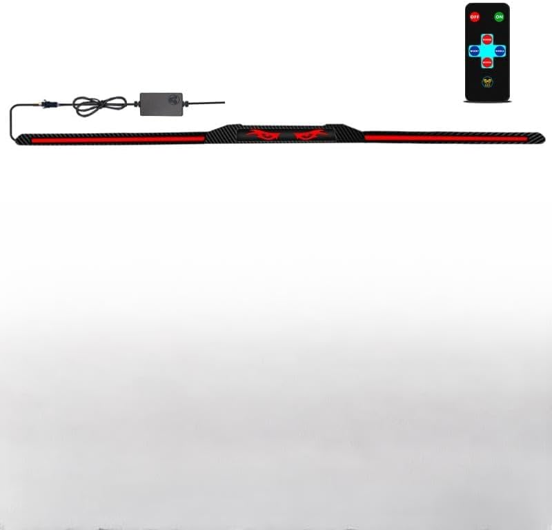 3セグメントカーボンファイバーテールライト – 防水、調整可能（120-130cm）、15°曲げ可能、高輝度/フロー/スタッキングモード+ブレーキ/ターンシグナル。99%の車両に対応。