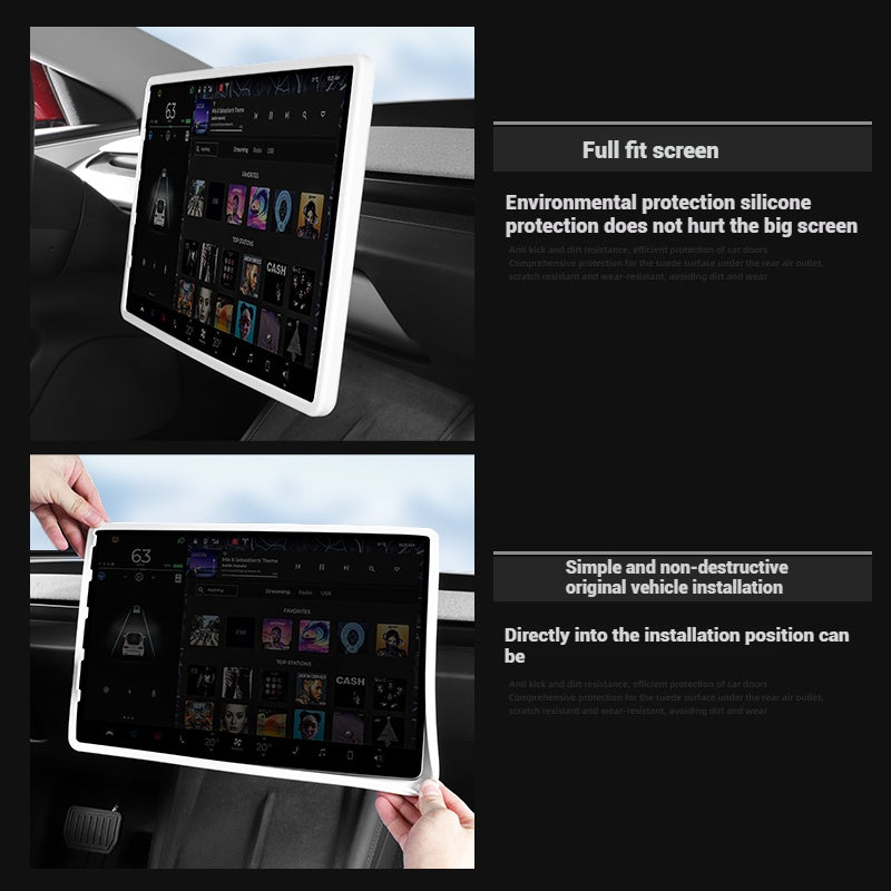 Tesla Interior Accessories Model 3 Highland Model Y Juniper Silicone Central Screen Protector Frame Tesstudio?