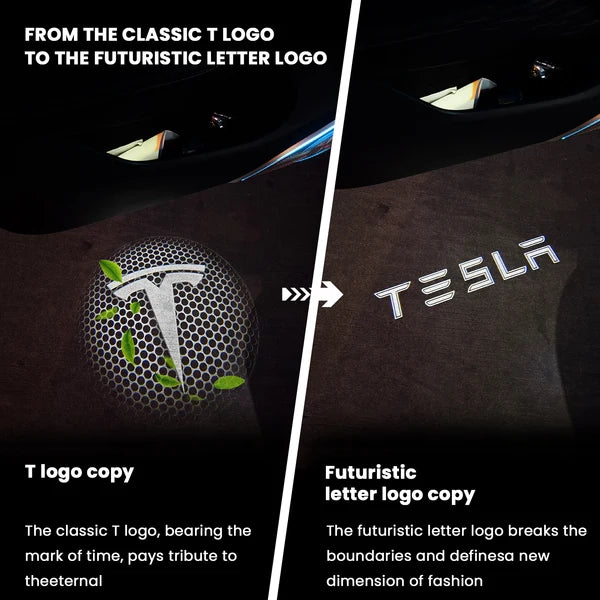 3D Dynamic Door Projection Lights For Tesla Model Y Juniper Model 3/Y/S/X Welcome Lights