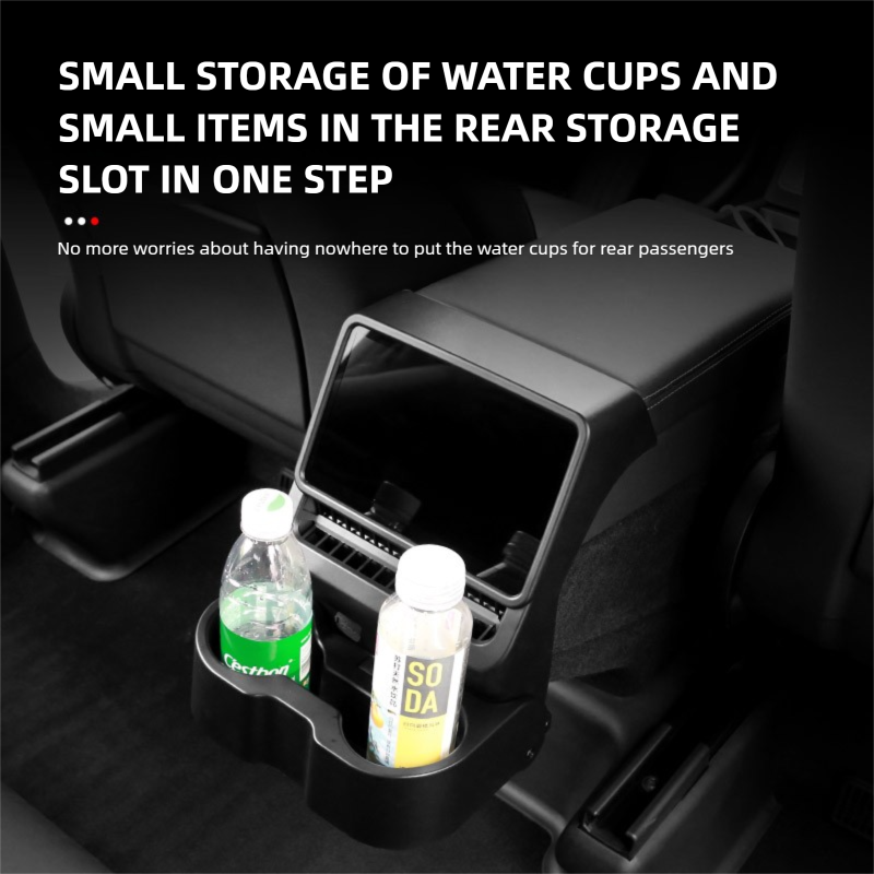 2026 Rear Screen Cup Holder 3 in 1 for Model 3 Highland/ Model Y Juniper