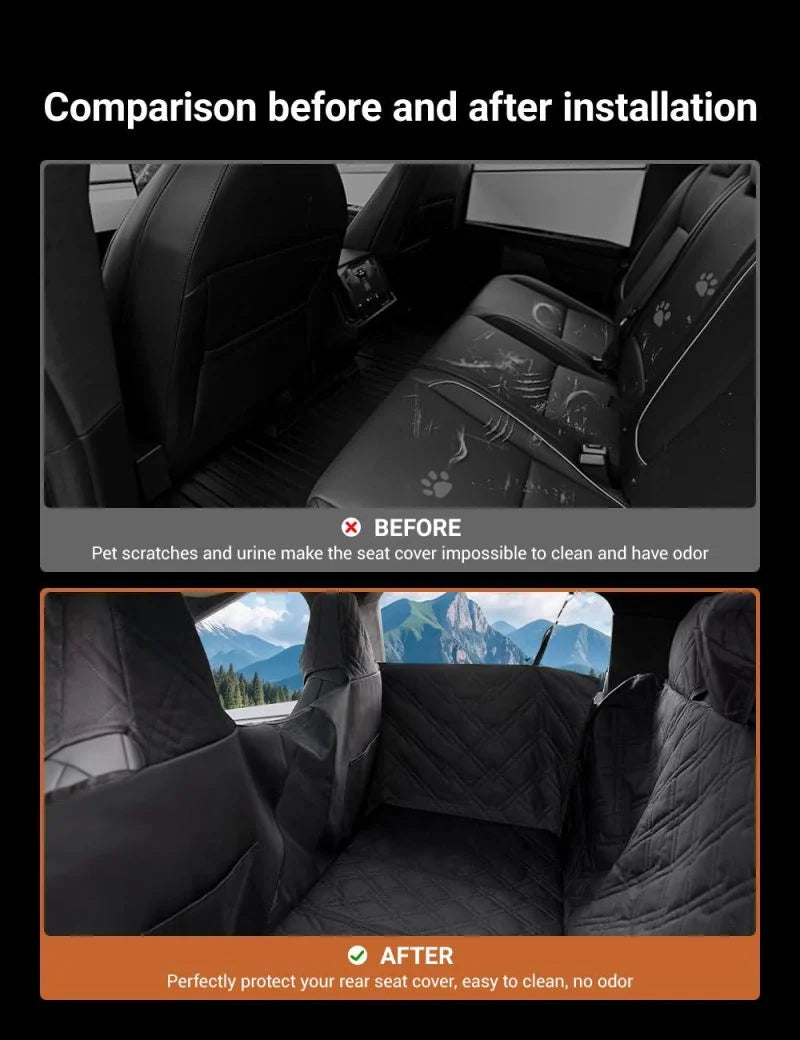 Full-Cover Rear Dog Seat Cover for Cybertruck