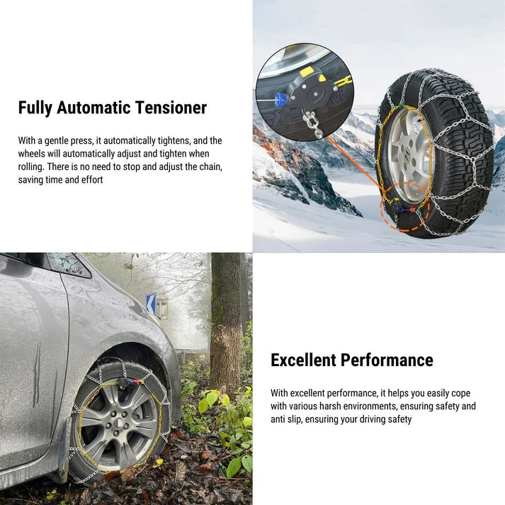 テスラ モデルY モデル3用 自動増し締めスノーチェーン