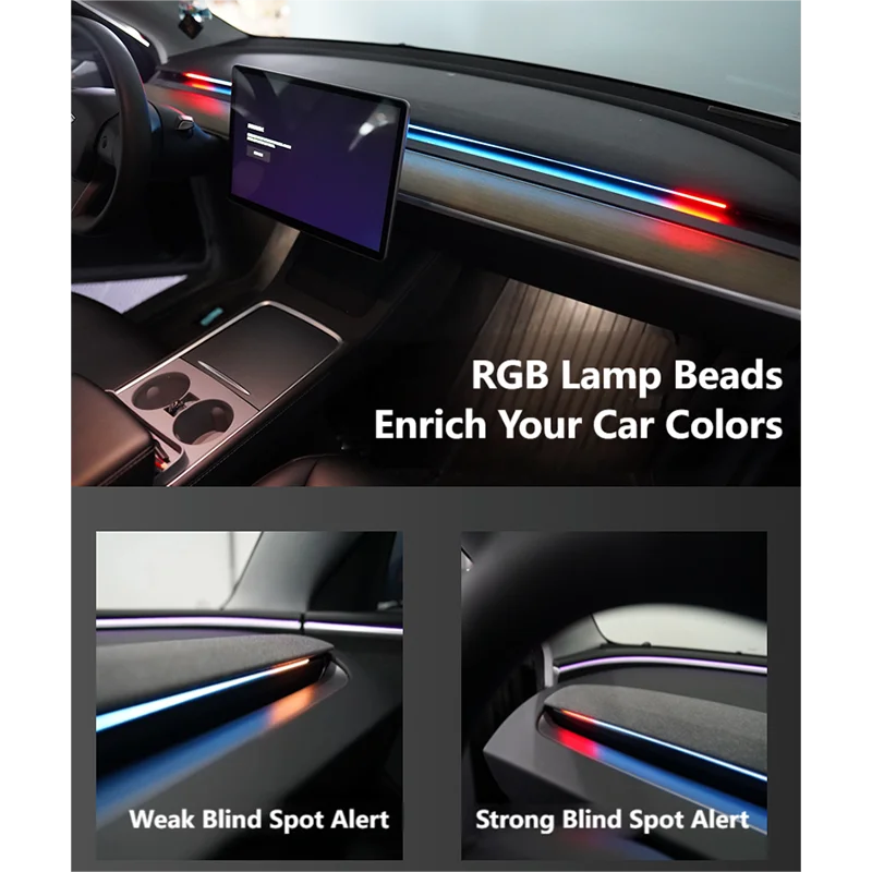 BSD Blind Spot Monitor Ambient Light System For Tesla Model 3/Y • 3 High / Y Juniper