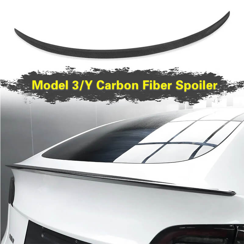 Model 3/Y용 리얼 카본 파이버 리어 트렁크 립 스포일러