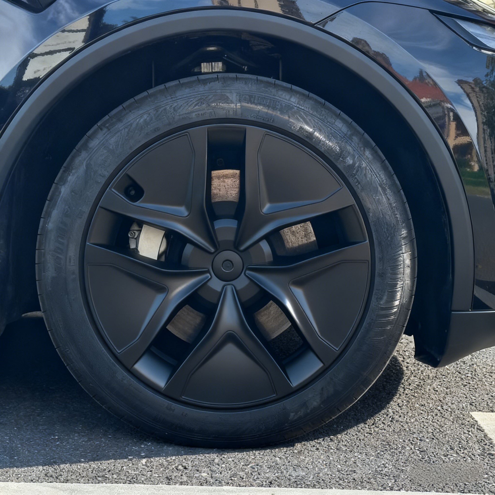 Tesla Model Y Juniper (2025.03+)用 Arachnid 2.0スタイル 19インチ クロスフロー ハブキャップ