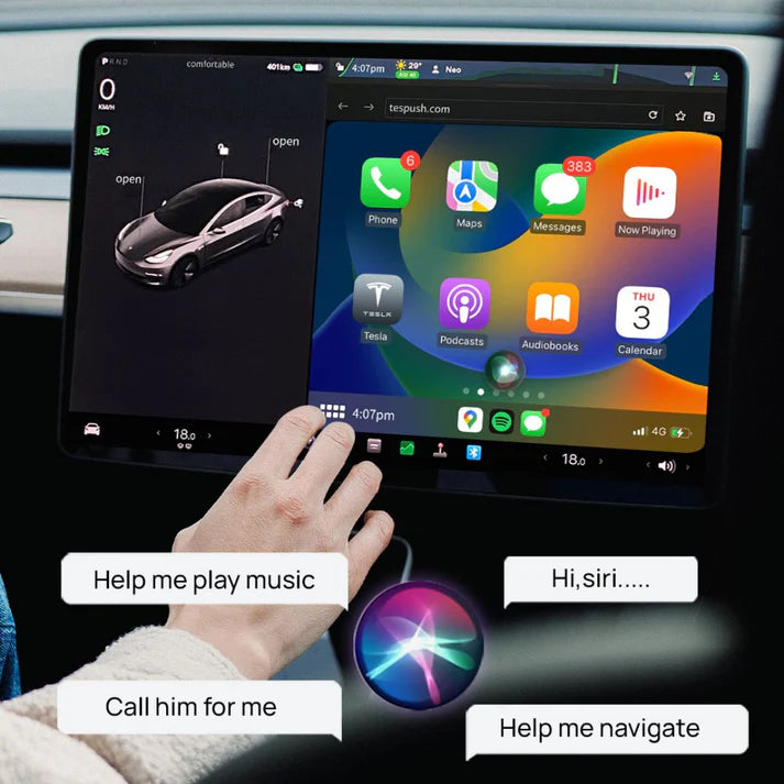 Tesla用ワイヤレスApple CarPlayアダプター