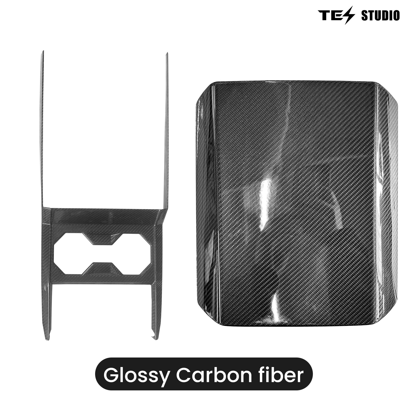 Cybertruck Armrest Box Cover Real Carbon Fiber Center Console Saddle Tesstudio?