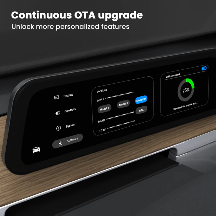 9.6 Inch Instrument Cluster Dashboard Display for Model 3 / Y