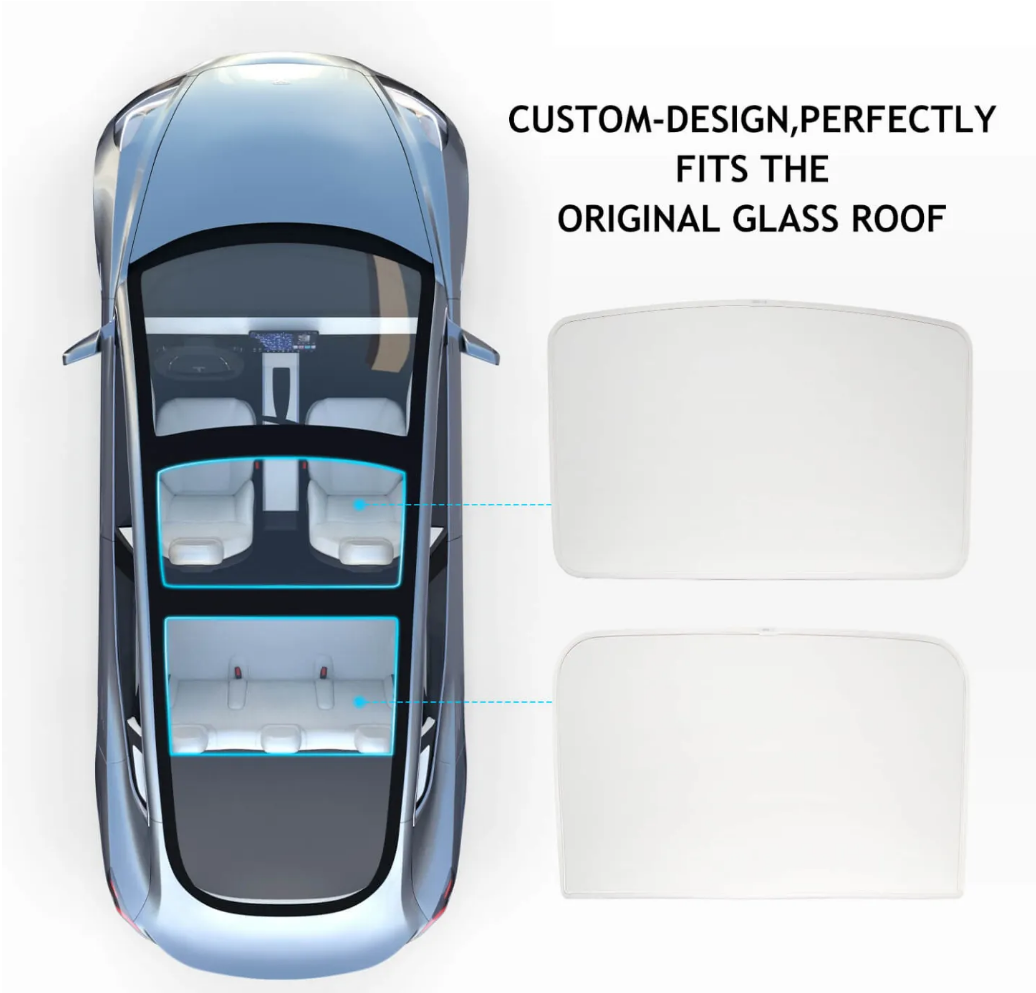 Tesla Model Y Simple Sunshade Model Y Roof Sunshade Tesstudio?