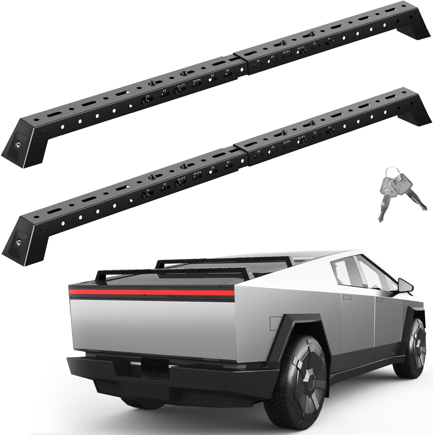 Crossbars Roof Rack Cargo Rack Rails For Tesla Cybertruck