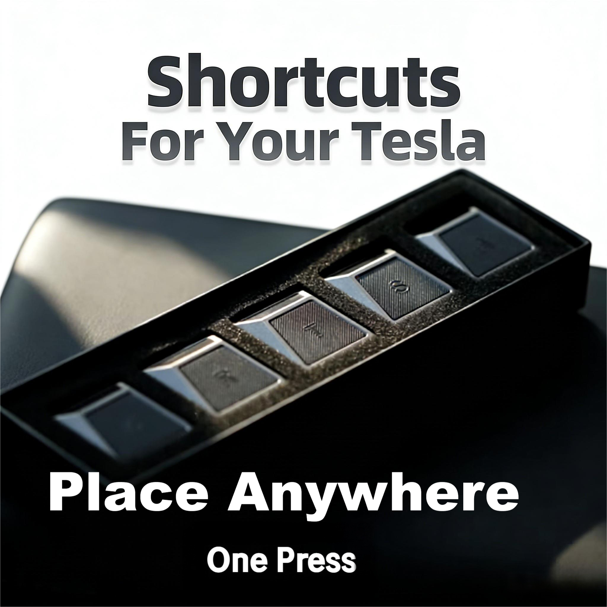 Tesla Model 3/Yセンターコントロール拡張ドックステーション用プログラム可能なBluetooth物理ボタン（どこにでも設置可能）、30以上のアプリ機能に対応、5ボタン