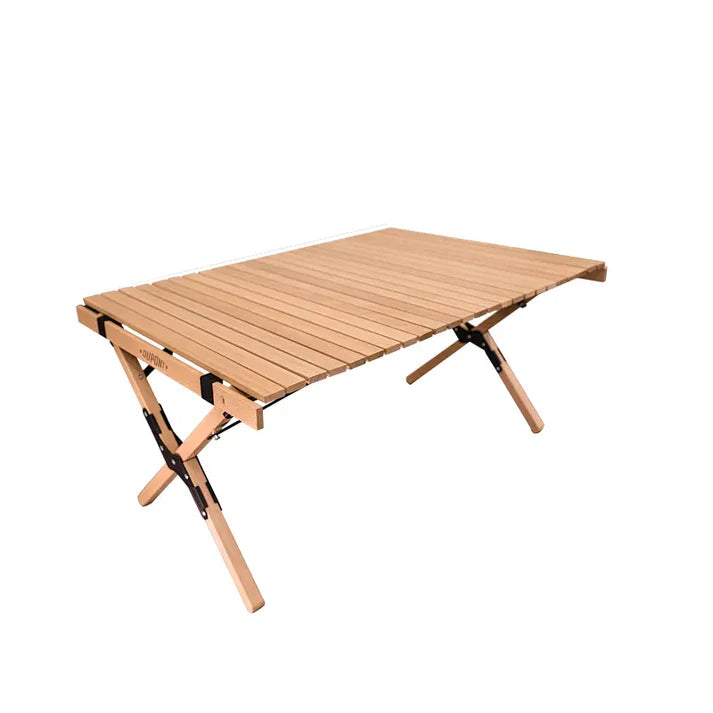 foldable solid wood outdoor camping table