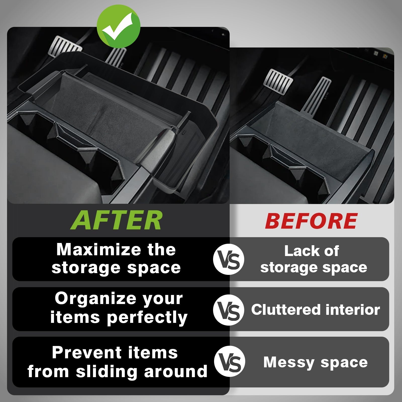 Tesstudio Cup Holder Front Organizer for Cybertruck