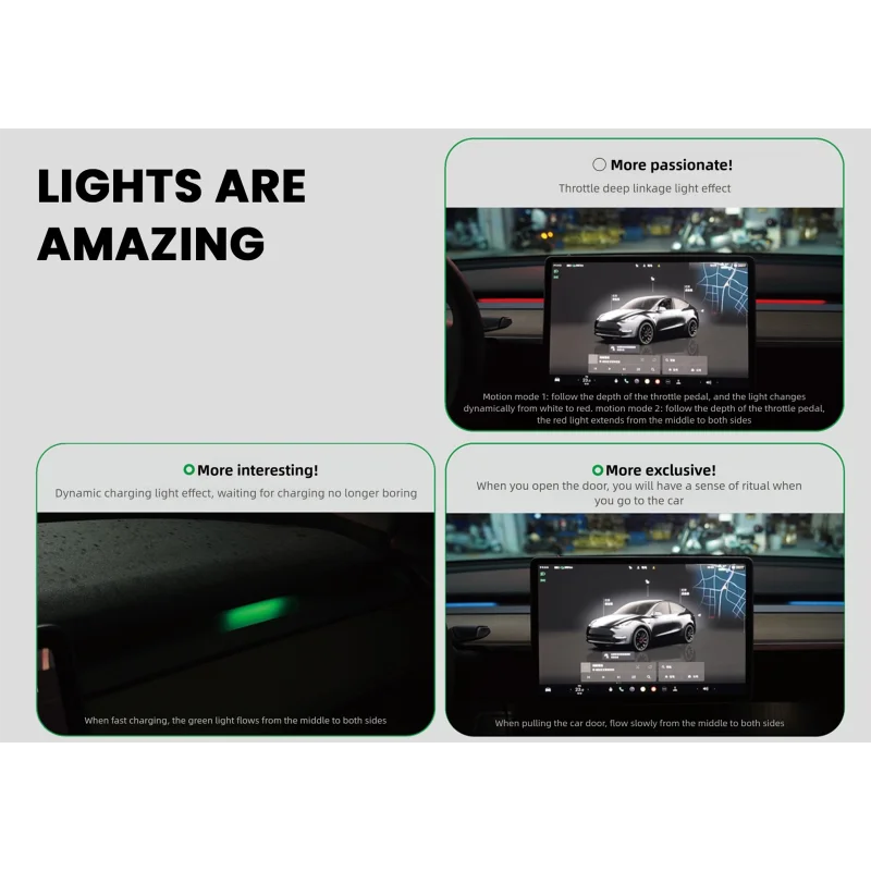 BSD Blind Spot Monitor Ambient Light System For Tesla Model 3/Y • 3 High / Y Juniper