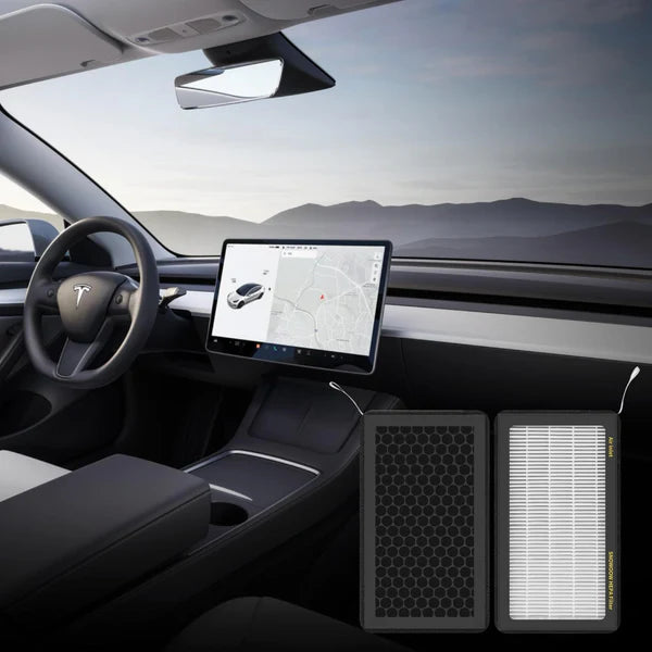 Tesla 모델 3 / 모델 Y 헤파 에어 필터 2개입 활성탄 Tesla 실내 공기 필터 교체