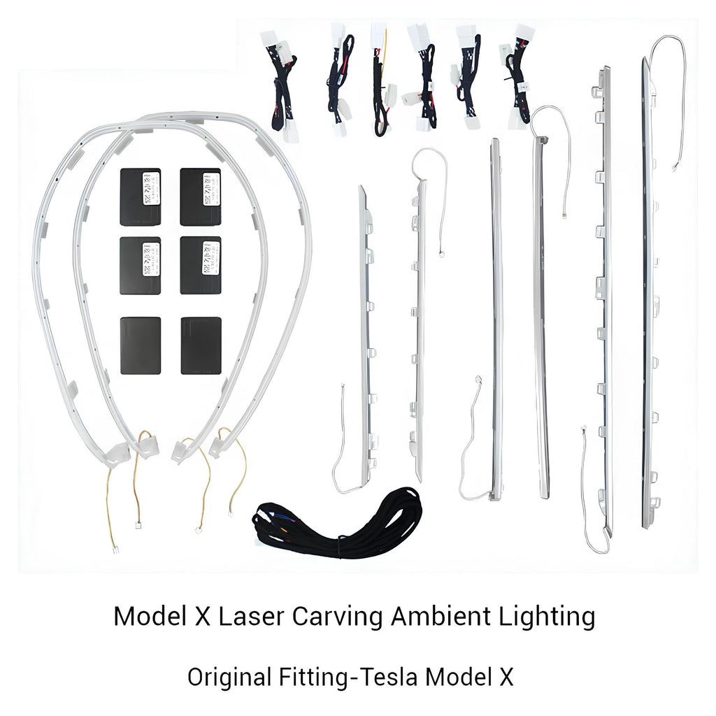 Tesla Model X Ambient Lighting Model X Laser Carving RGB Lighting Tesla Interior Accessories Tesstudio? (2022+ )