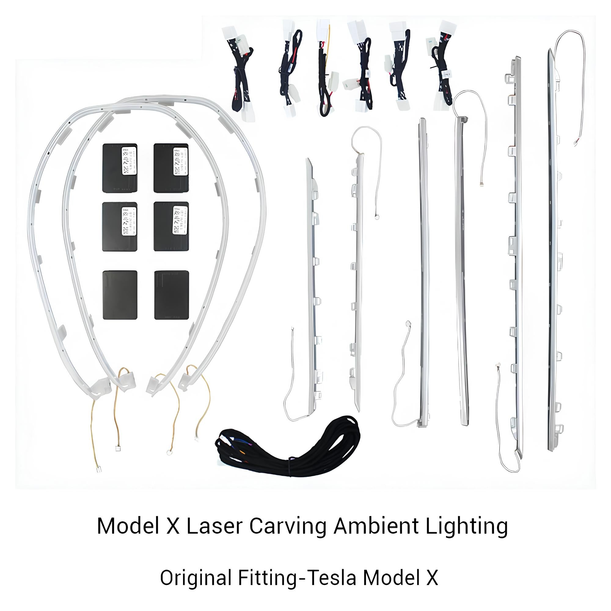Tesla Model X Ambient Lighting Model X Laser Carving RGB Lighting Tesla Interior Accessories Tesstudio? (2022+ )