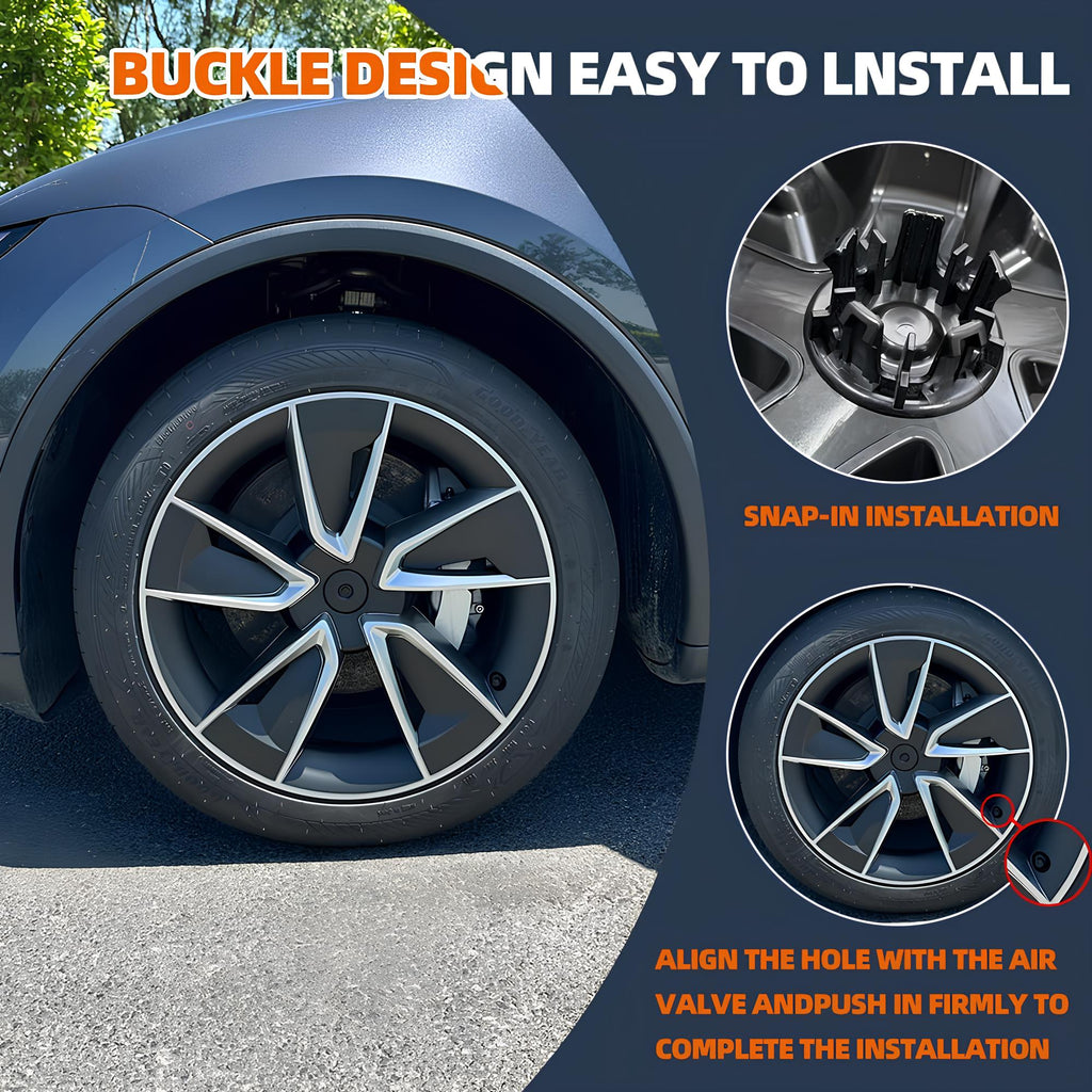 19 inch/20 inch X Style YB Turbine Knife Wheel Covers for Tesla Model Y Juniper
